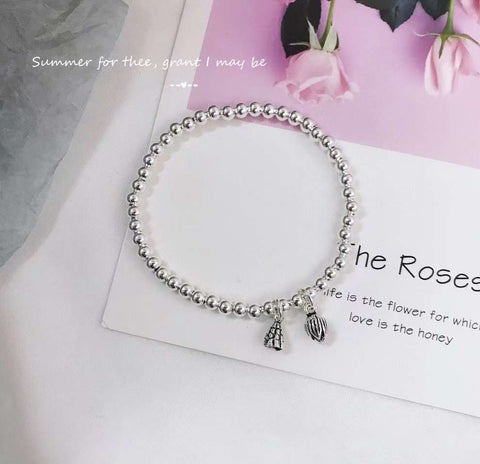 Big brand and the same liangshihuan Bracelet (4m bead version) sterlin