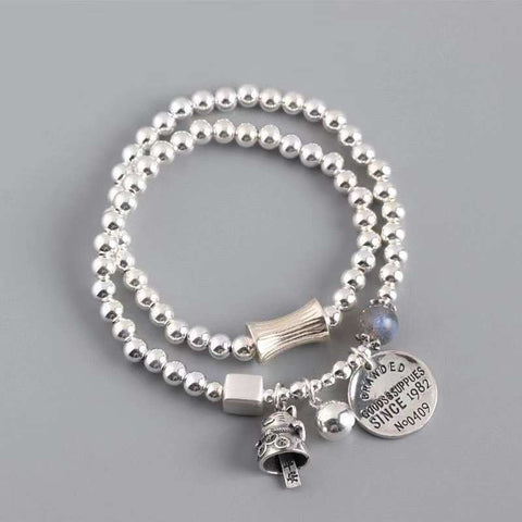 Fortune Cat Bracelet female ins minority Design Sterling Silver retro