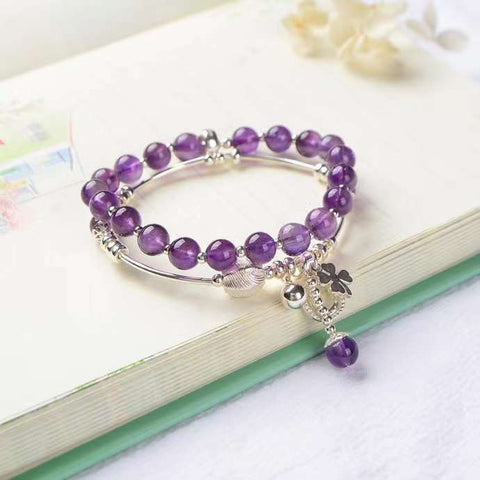 Hot wisdom stone Amethyst exclusive design pure handmade 7m natural bo
