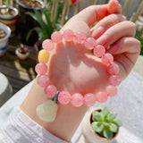 Natural horse powder 10mm bracelet with natural honey wax and Hotan ja