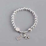 Original S925 Sterling Silver 5mm instant rich Silver Bead Bracelet wo