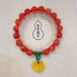 Natural non red agate 10mm bracelet, matched with Jasper, honey wax an
