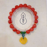 Natural non red agate 10mm bracelet, matched with Jasper, honey wax an