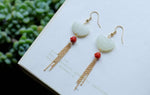 Just to meet the most beautiful you!Super beautiful natural Hotan Jade Butterfly Design Earrings are