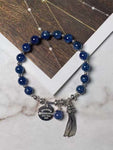 Natural 8mm kyanite bracelet, also known as kyanite / Blue Velvet crystal, kyanite is said to help c