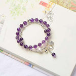 Hot wisdom stone Amethyst exclusive design pure handmade 7m natural bo