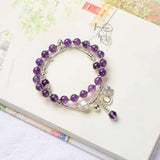 Hot wisdom stone Amethyst exclusive design pure handmade 7m natural bo
