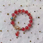 10mm natural silver plated strawberry Bracelet
