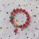 10mm natural silver plated strawberry Bracelet