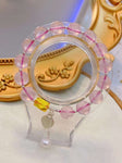 Natural starlight powder 10mm, with pearl and beeswax cut, 925 Sterlin