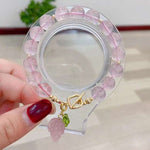 Natural starlight Pink Crystal 10mm bracelet, matched with pink crysta