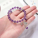 Hot wisdom stone Amethyst exclusive design pure handmade 7m natural bo
