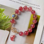 10mm natural silver plated strawberry Bracelet