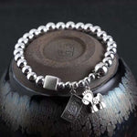 Original S925 Sterling Silver 5mm instant rich Silver Bead Bracelet wo