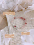 Horse powder strawberry Crystal Sterling Silver Bracelet girl heart burst ~ with sterling silver acc