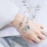Fortune Cat Bracelet female ins minority Design Sterling Silver retro