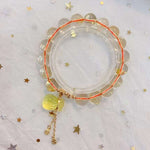 Natural Topaz 10mm bracelet with Topaz fortune pocket