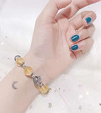 The natural 11mm yellow hair crystal bracelet, a treasure artifact, has the ability to attract wealt
