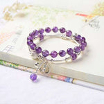 Hot wisdom stone Amethyst exclusive design pure handmade 7m natural bo