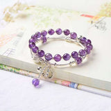 Hot wisdom stone Amethyst exclusive design pure handmade 7m natural bo