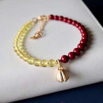 Popular 1 natural purple gold sand Jinpo double Bracelet 5mm Round Beads with ancient method jinlian