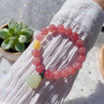 Natural horse powder 10mm bracelet with natural honey wax and Hotan ja
