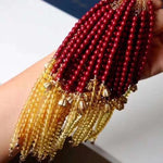 Popular 1 natural purple gold sand Jinpo double Bracelet 5mm Round Beads with ancient method jinlian