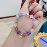 Natural 10mm Duobao bracelet. Match with grey moonlight, strawberry crystal, sea blue treasure, lave