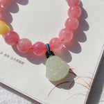 Natural horse powder 10mm bracelet with natural honey wax and Hotan ja