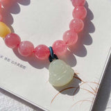 Natural horse powder 10mm bracelet with natural honey wax and Hotan ja
