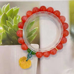Natural non red agate 10mm bracelet, matched with Jasper, honey wax an