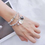 Fortune Cat Bracelet female ins minority Design Sterling Silver retro