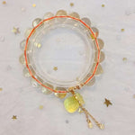 Natural Topaz 10mm bracelet with Topaz fortune pocket