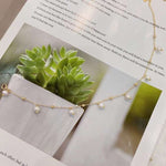 Natural pearl star foot chain, specification: 6mm. Match with 14K gold