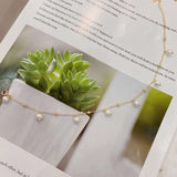 Natural pearl star foot chain, specification: 6mm. Match with 14K gold