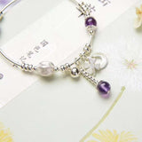 Hot wisdom stone Amethyst exclusive design pure handmade 7m natural bo