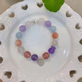 Natural 10mm Duobao bracelet. Match with grey moonlight, strawberry crystal, sea blue treasure, lave