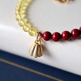 Popular 1 natural purple gold sand Jinpo double Bracelet 5mm Round Beads with ancient method jinlian