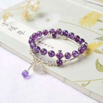 Hot wisdom stone Amethyst exclusive design pure handmade 7m natural bo